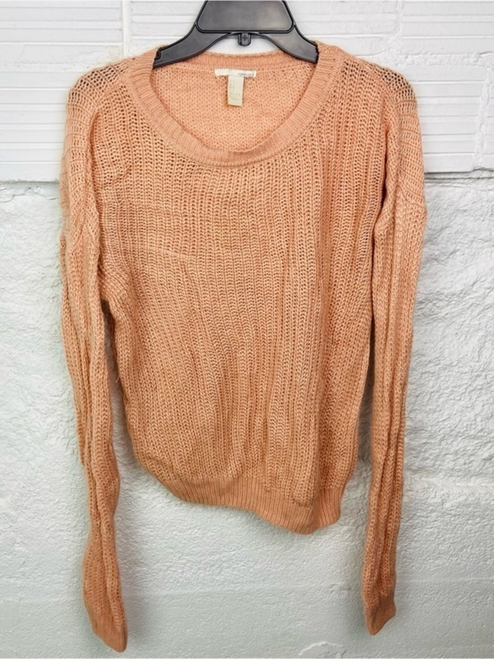 Forever 21 Peach Knit Crewneck Sweater size large